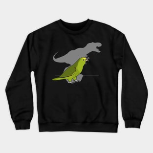 T-rex Yellow Crowned Amazon Panama Parrot Crewneck Sweatshirt